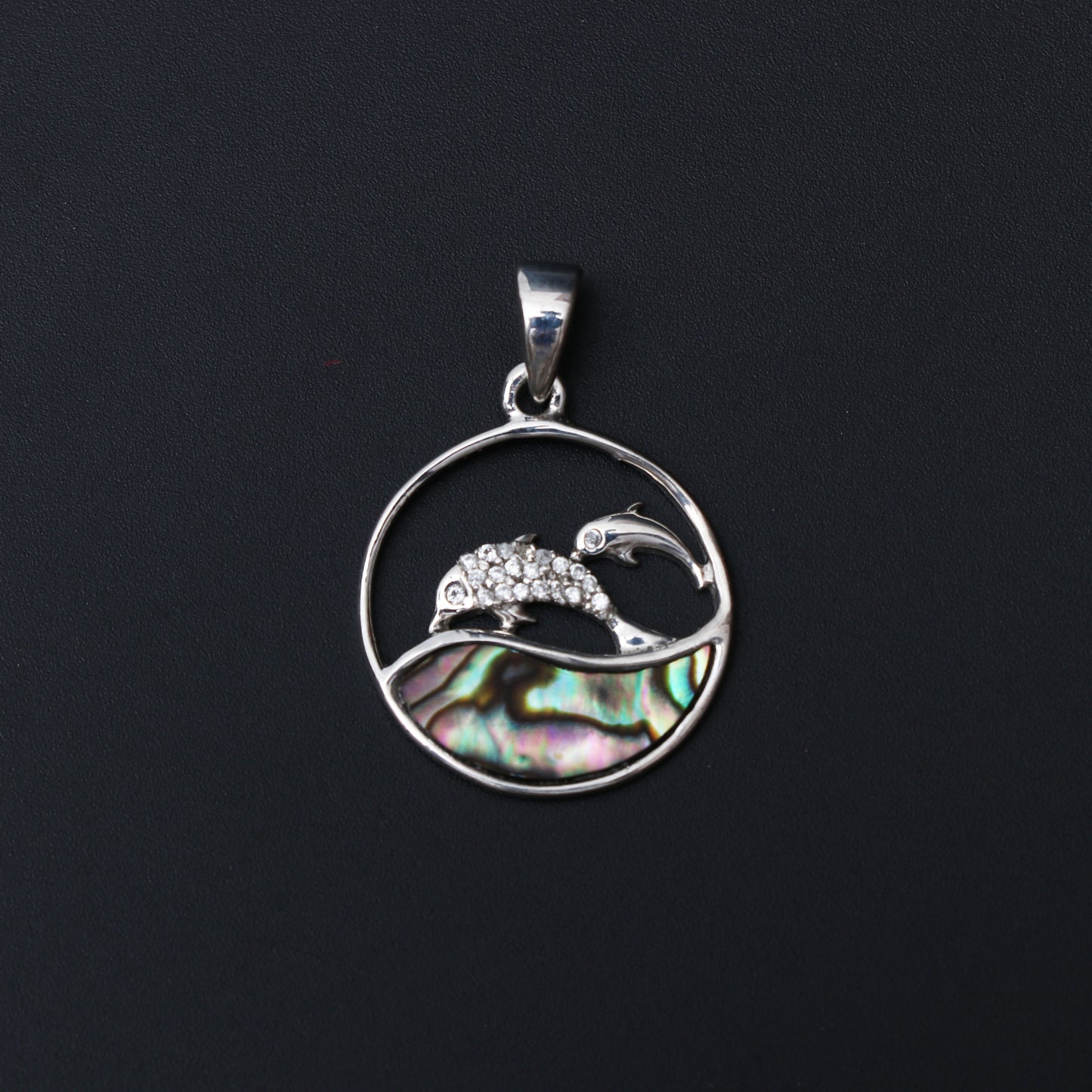 Mother Of Pearl White Topaz Pendant With Chain