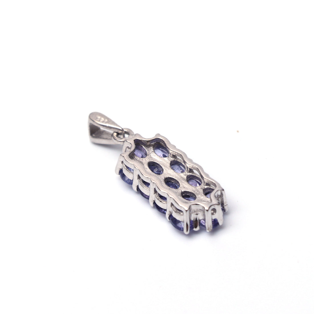 Natural Blue Tanzanite Pendant With Chain