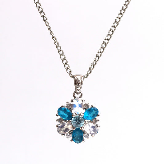 Multi Gemstone Pendant With Chain