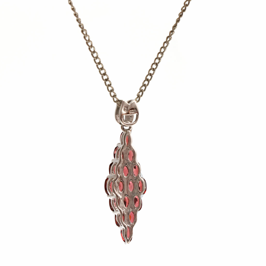 Natural Garnet Pendant With Chain