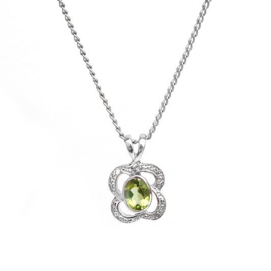 Natural Peridot and Topaz Pendant