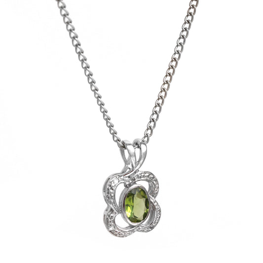 Natural Peridot and Topaz Pendant