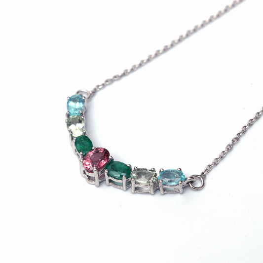 Natural Multi Gemstone Necklace