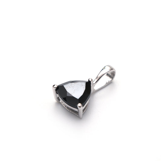 Black Spinel Triangle Gemstone Pendant
