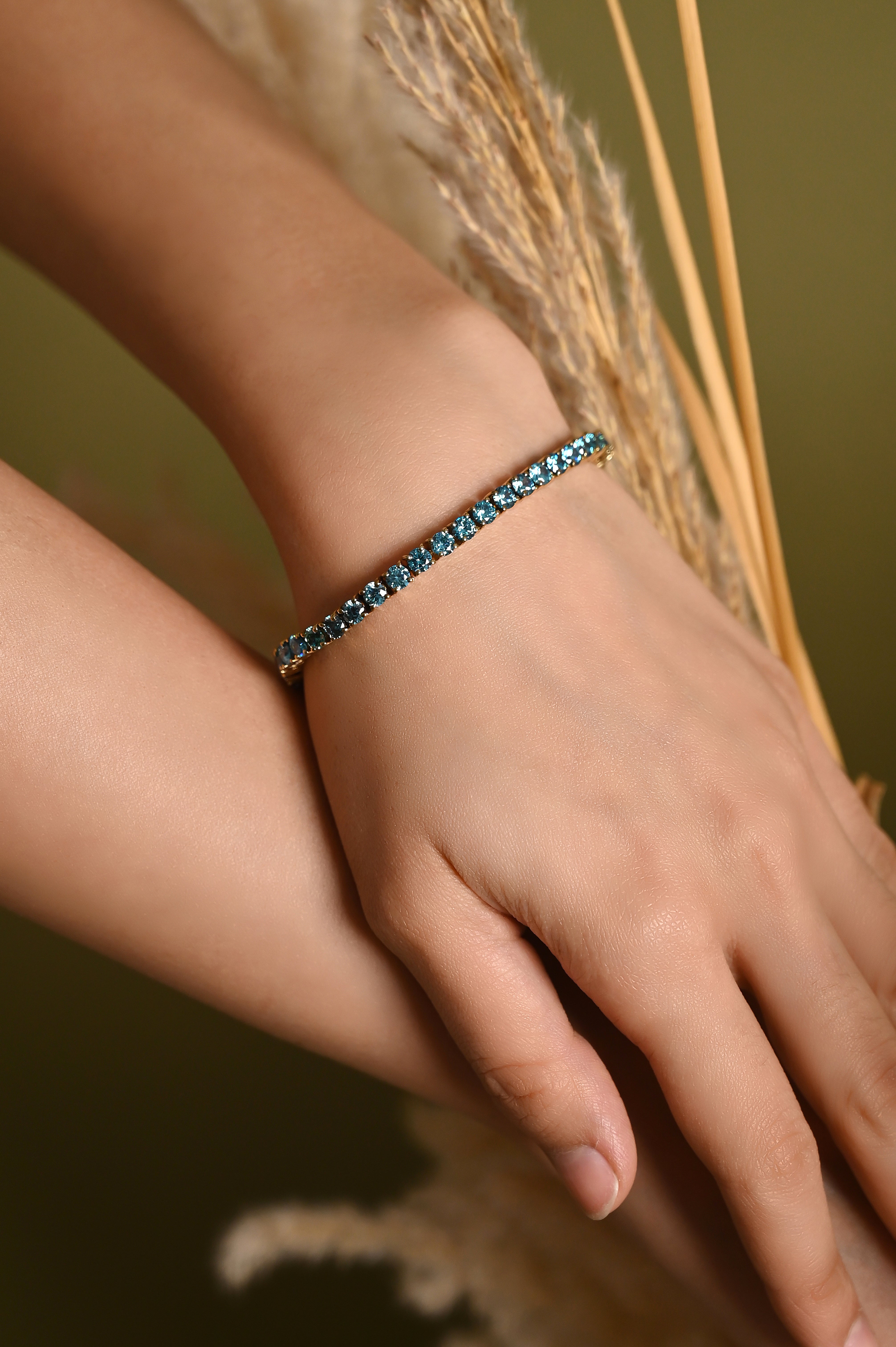 4MM Tiffany Blue Tennis Bracelet