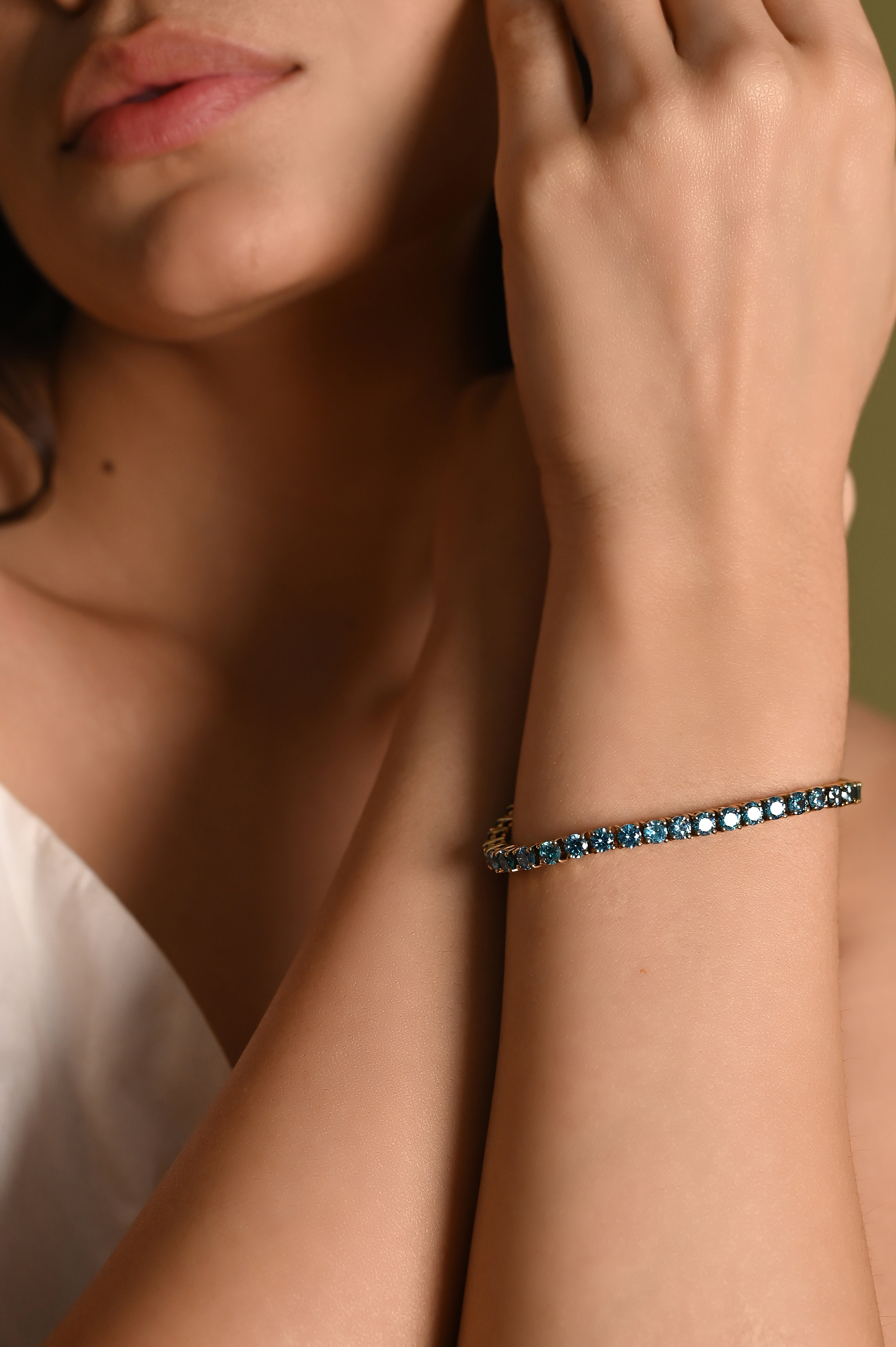 4MM Tiffany Blue Tennis Bracelet