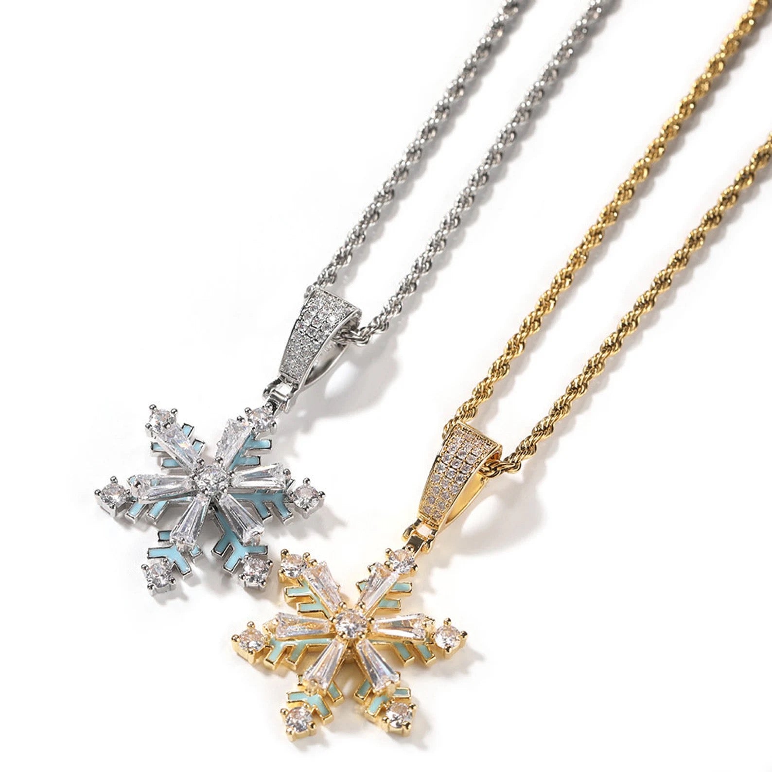 Iced out Snowflake Pendant
