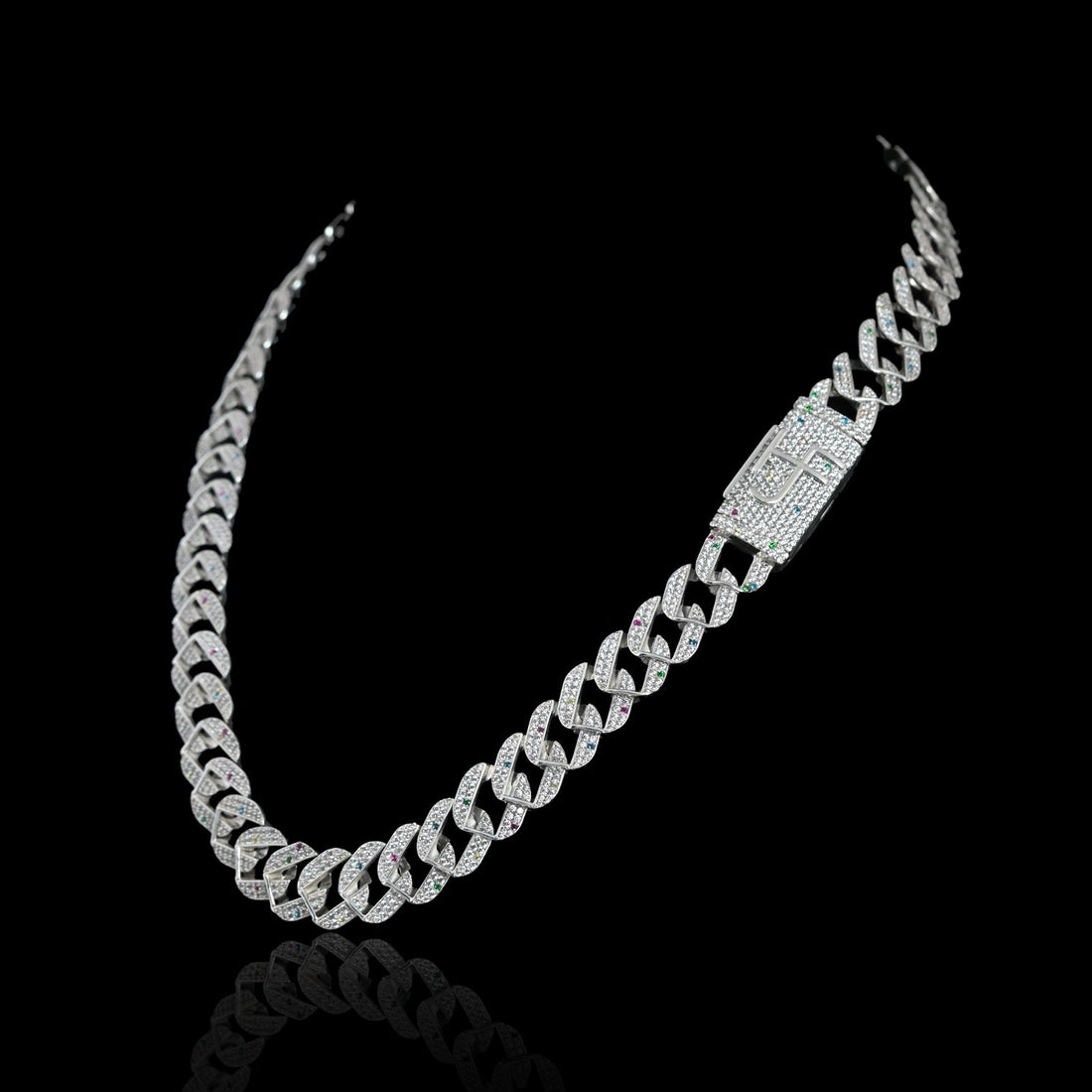 14mm Iced Out Fruit Loops Cuban Chain