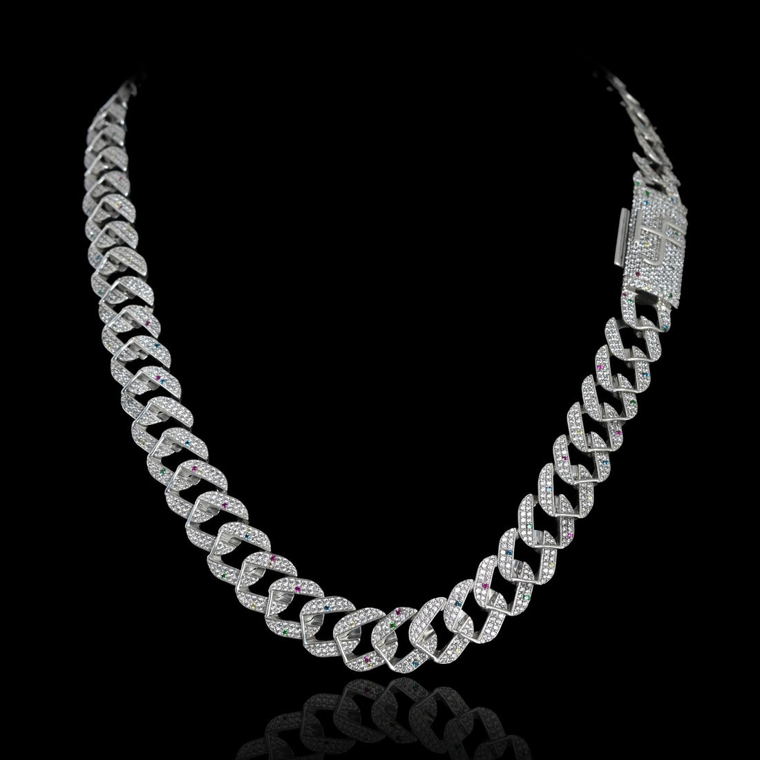 14mm Iced Out Fruit Loops Cuban Chain
