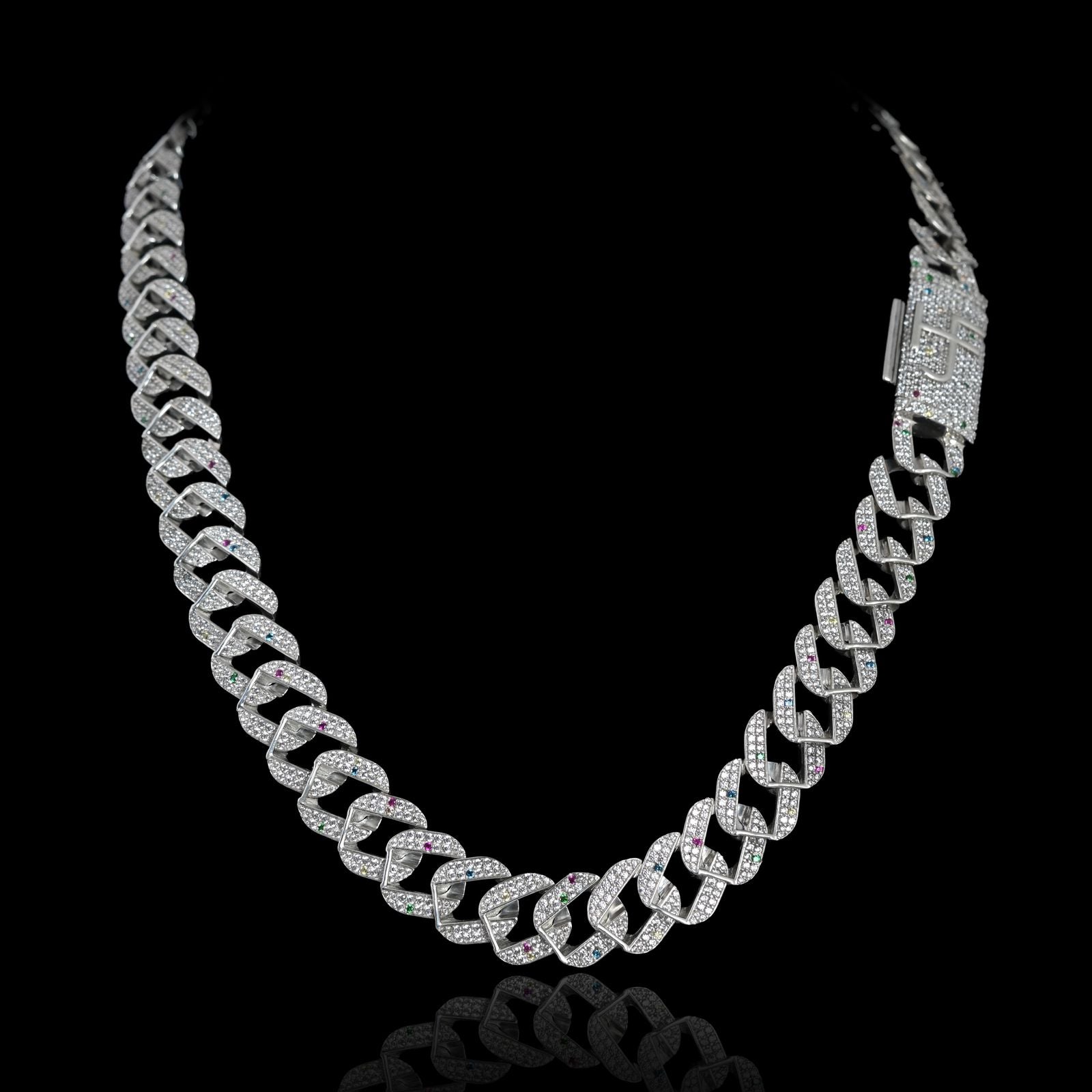 14mm Iced Out Fruit Loops Cuban Chain