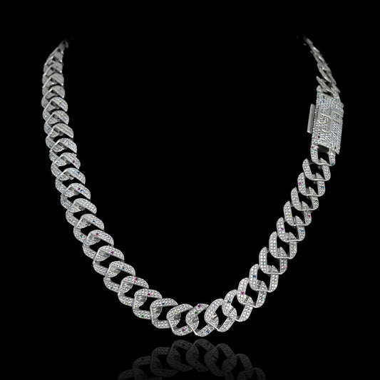 14mm Iced Out Fruit Loops Cuban Chain