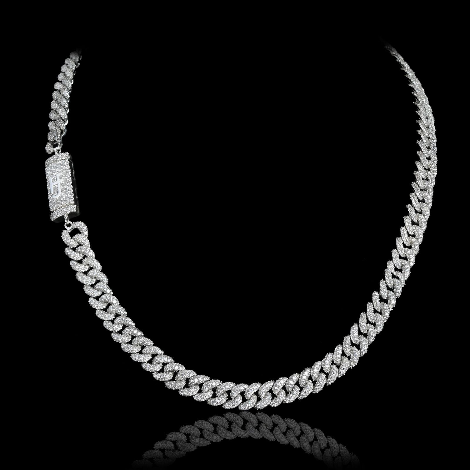 8mm Iced Out Flooded Cuban Chain