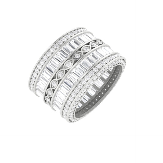Iced Out 7 layer Trophy Ring