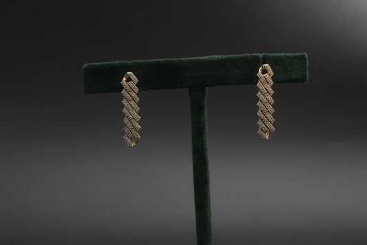 Iced Out Raised Cuban Earrings