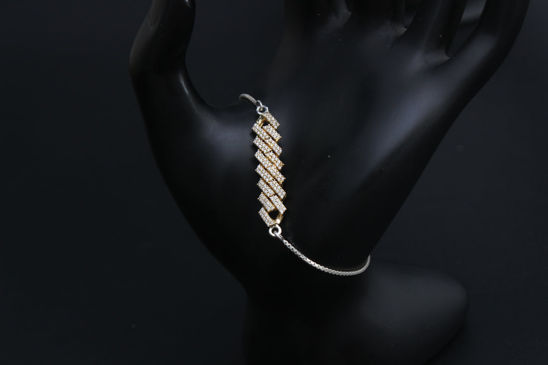 8mm Cuban Iced Out Slider Bracelet- Unisex
