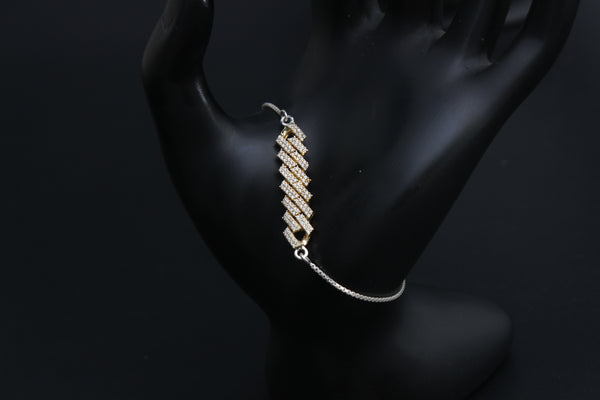 8mm Cuban Iced Out Slider Bracelet- Unisex