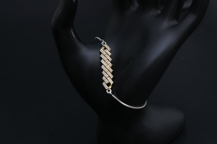 8mm Cuban Iced Out Slider Bracelet- Unisex