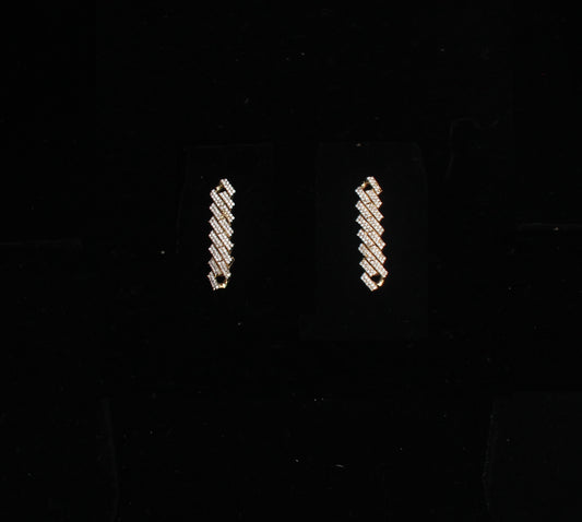 Iced Out Raised Cuban Earrings