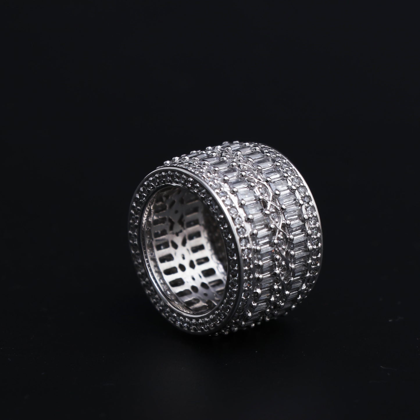 Iced Out 7 layer Trophy Ring
