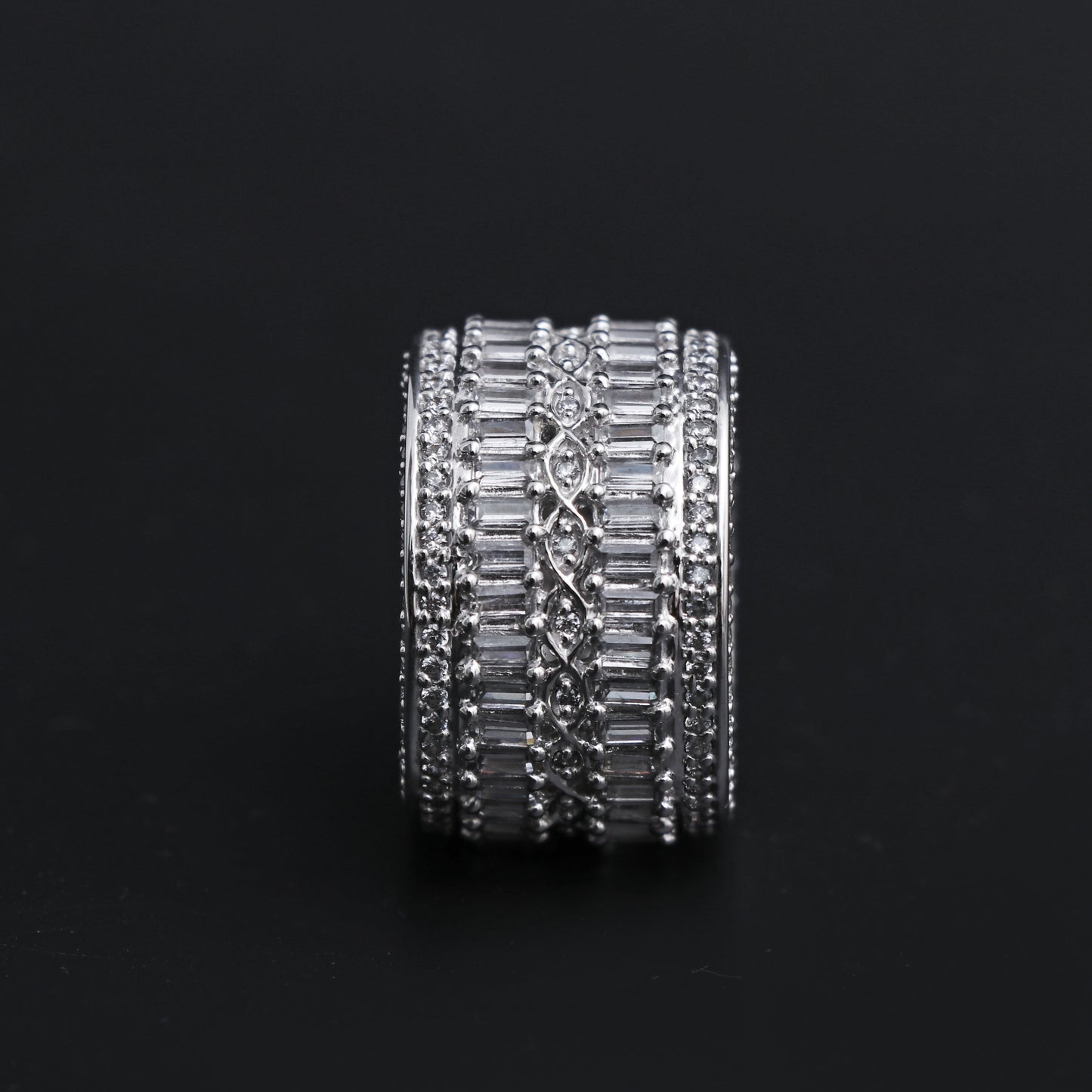 Iced Out 7 layer Trophy Ring