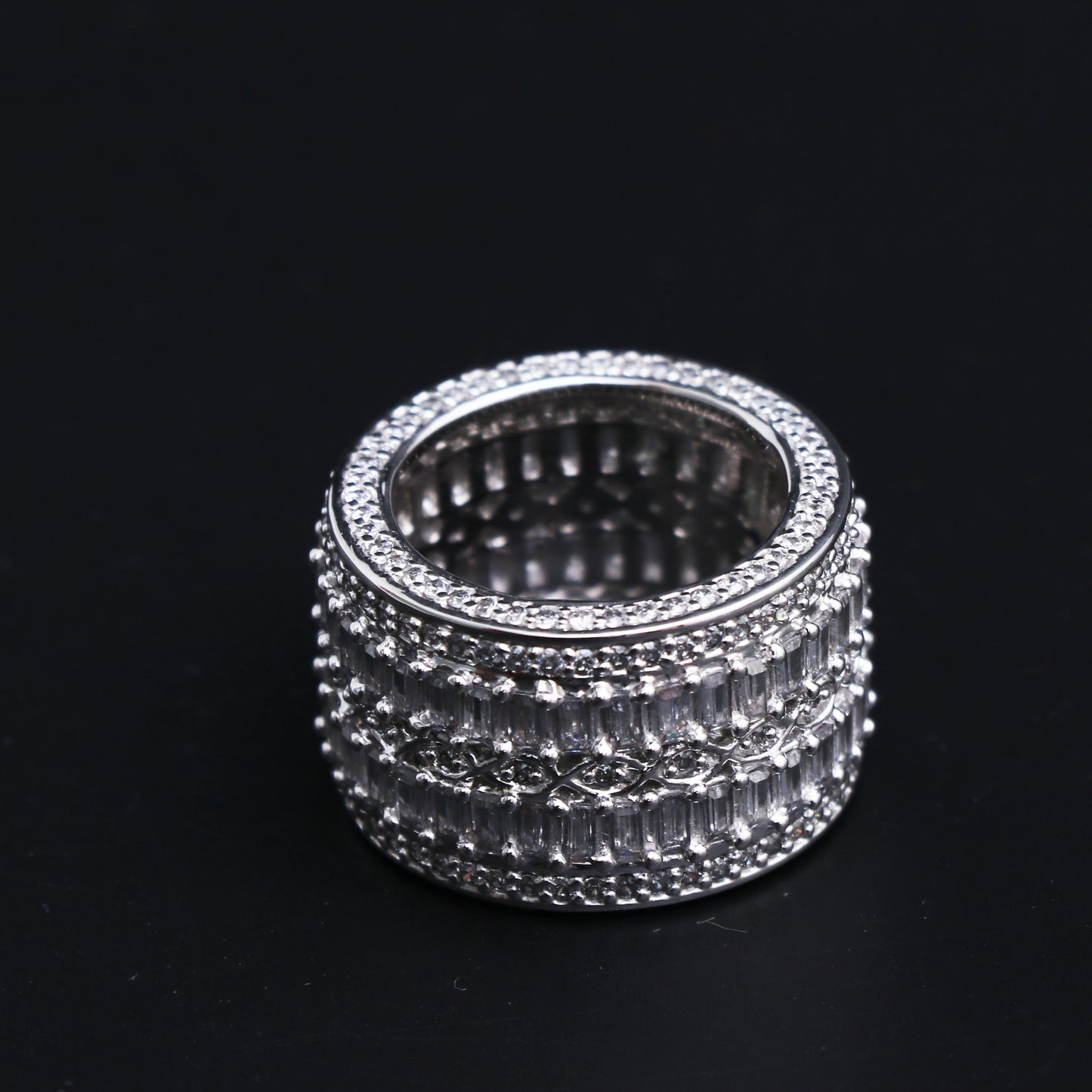 Iced Out 7 layer Trophy Ring
