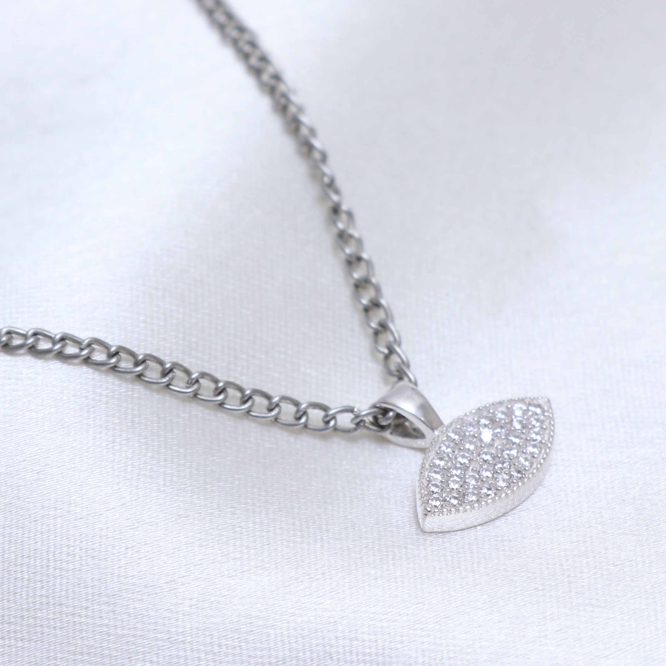 Dainty Iced Out Evil Eye Pendant - For Her