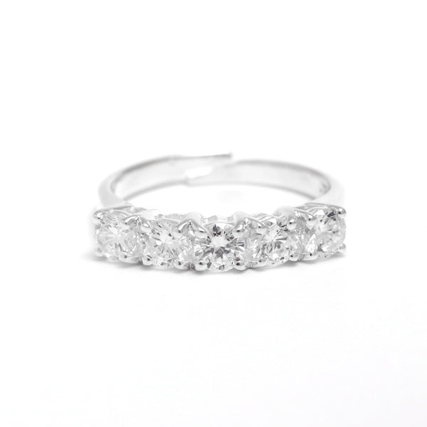 White Gemstone Adjustable Ring