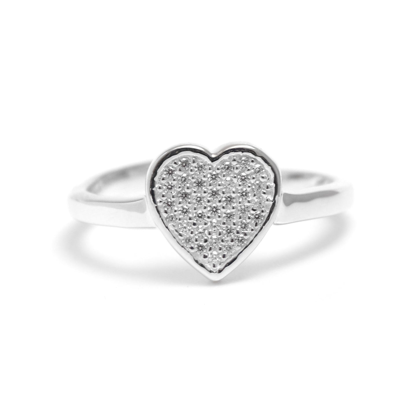 Heart Design Adjustable Gemstone Ring