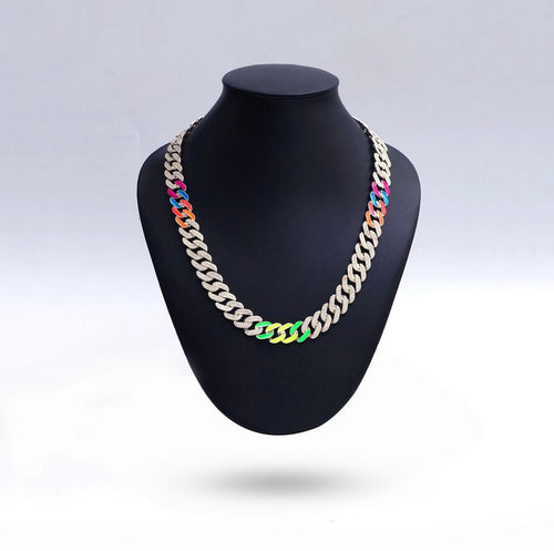 Crazy Colour Cuban Chain - (Glow in the dark)