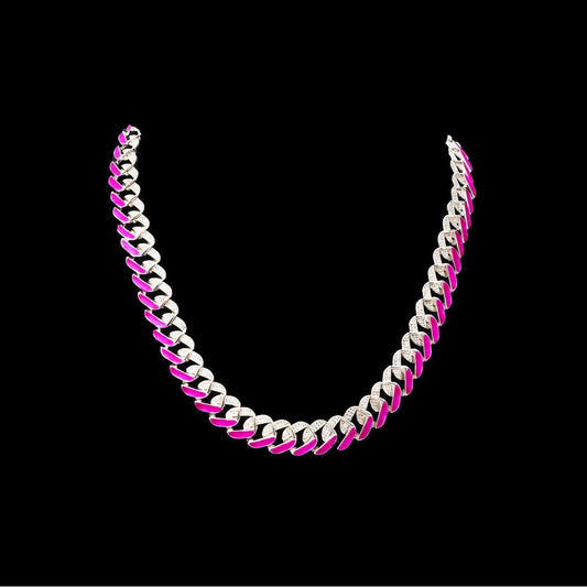 Dual Crazy Color Cuban Chain - (Glow in the Dark)
