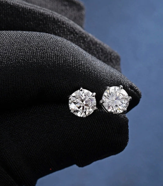 Moissanite diamond stud earrings