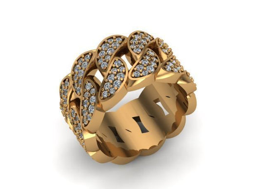 Iced Out Cuban Ring