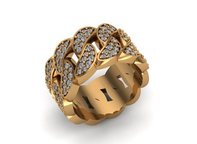 Iced Out Cuban Ring