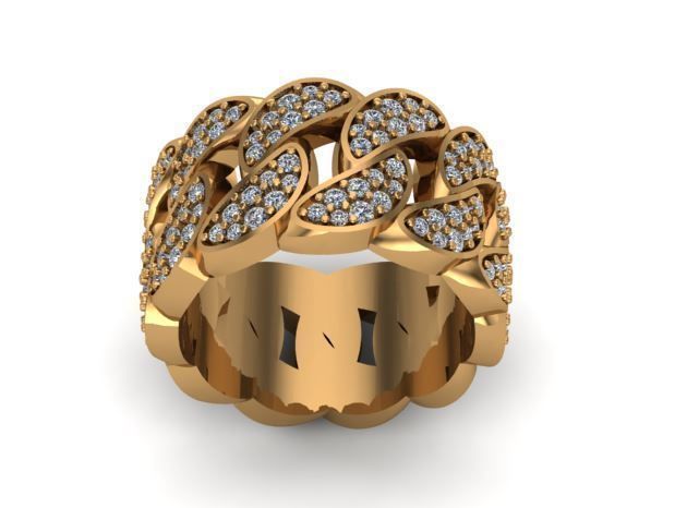 Iced Out Cuban Ring