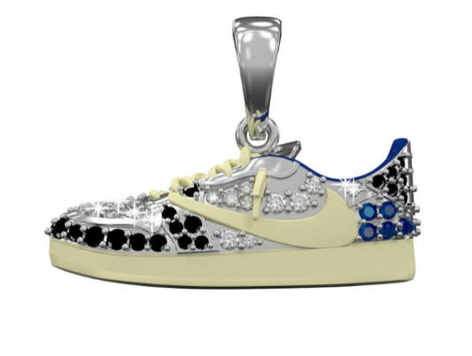 Iced out Travis Scott Fragments Air Jordan Lows Pendant -LIMITED To 499 Pcs