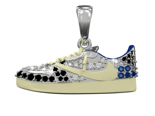 Iced out Travis Scott Fragments Air Jordan Lows Pendant -LIMITED To 499 Pcs