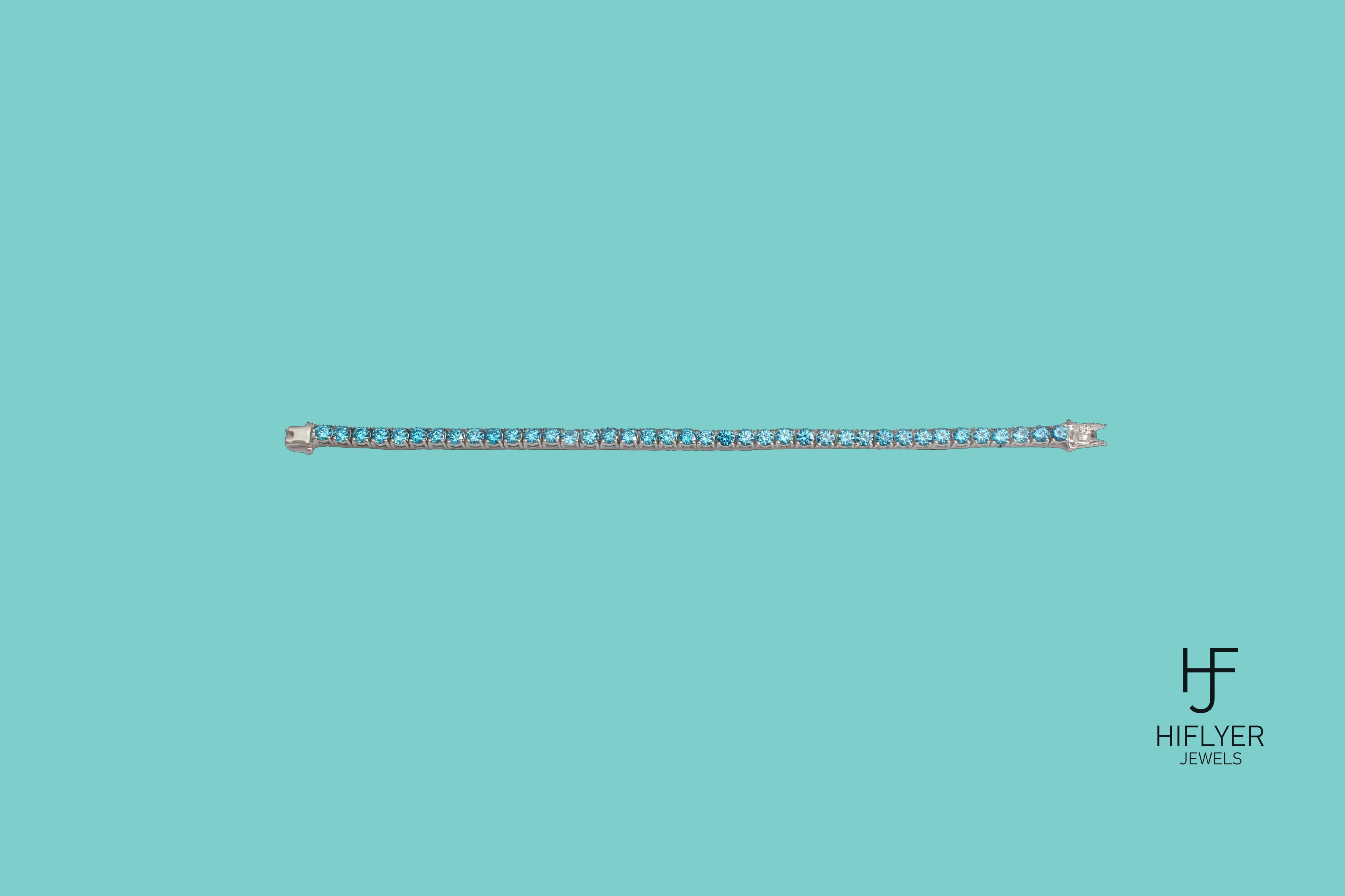 4MM Tiffany Blue Tennis Bracelet