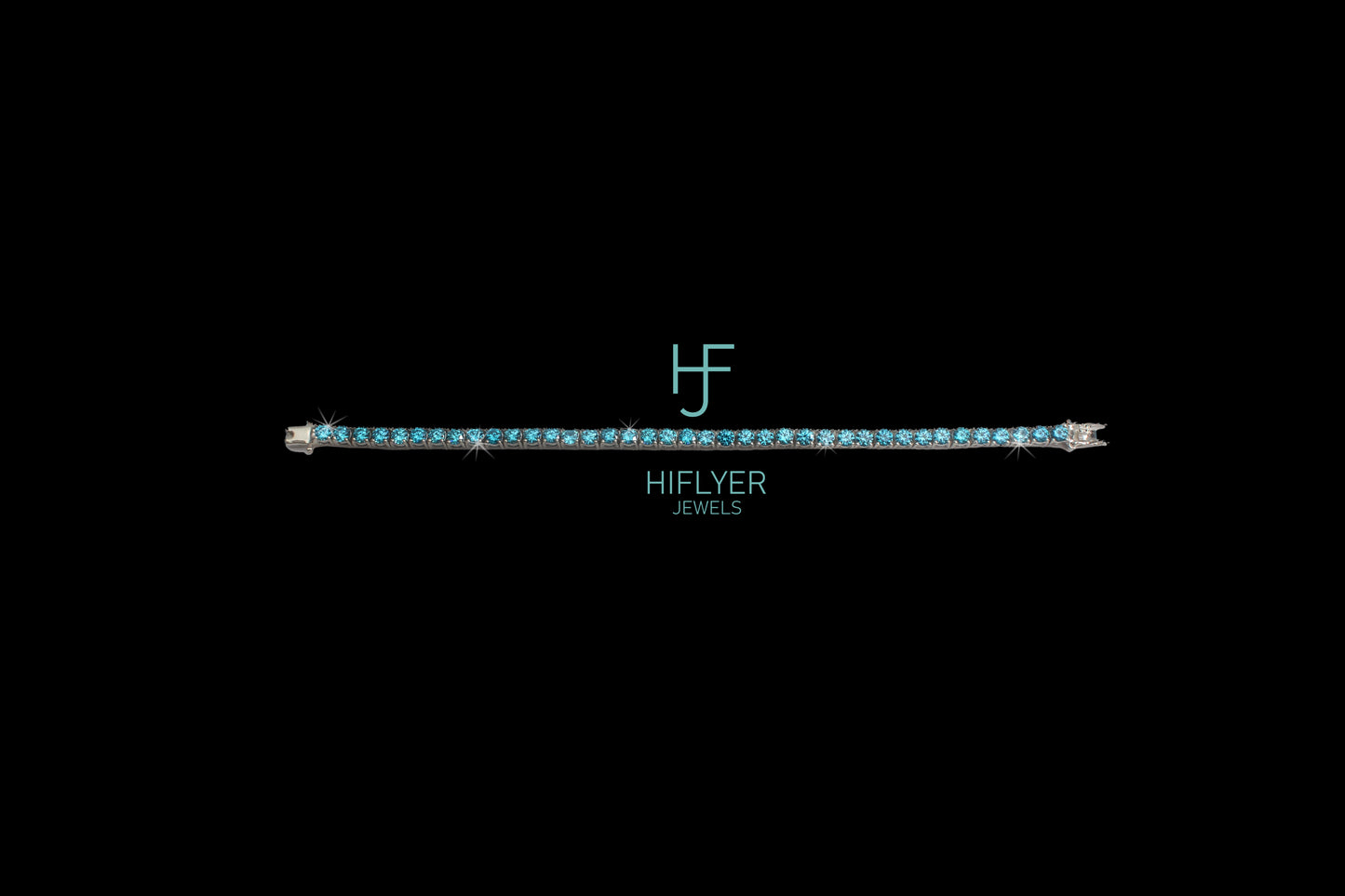 4MM Tiffany Blue Tennis Bracelet