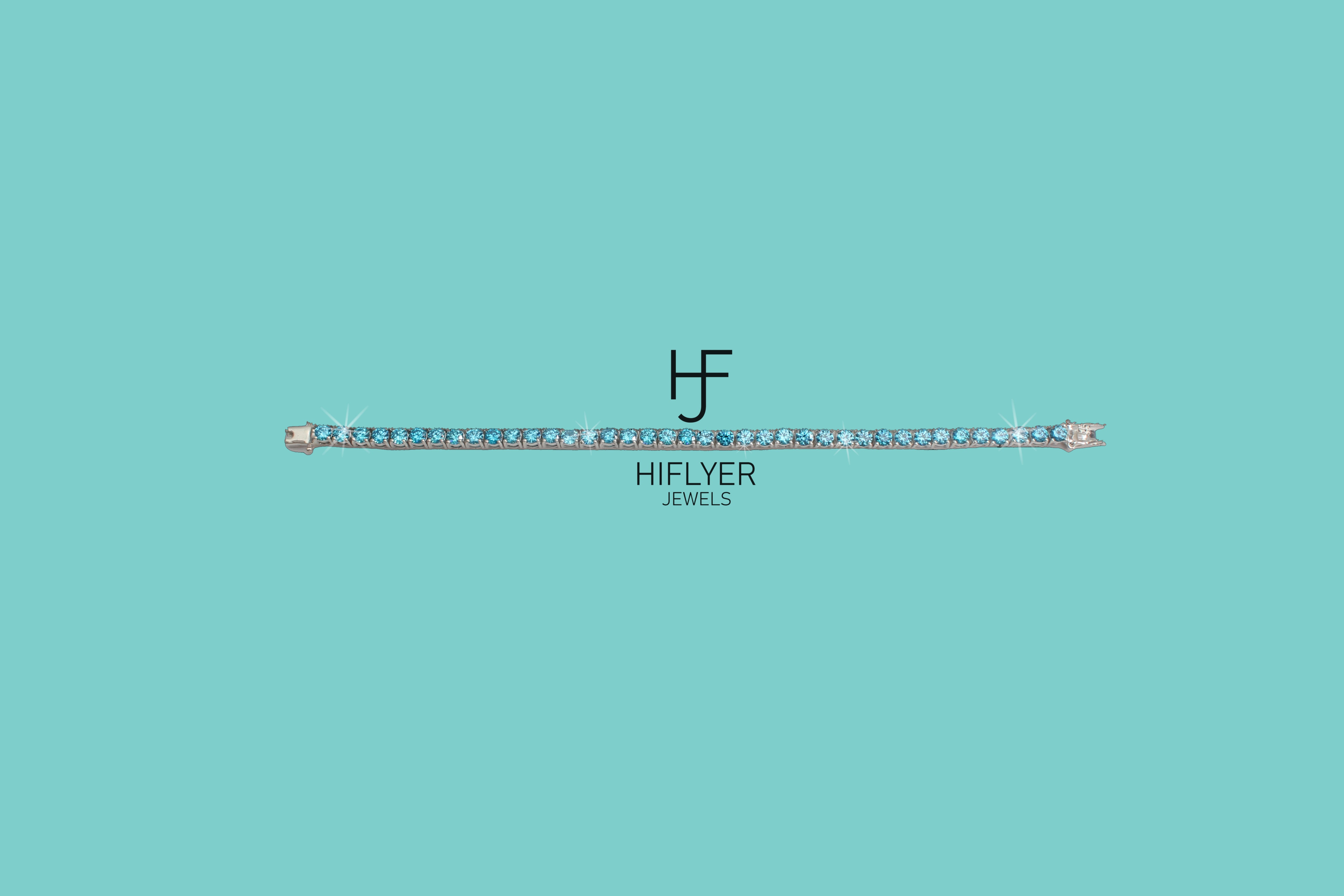 4MM Tiffany Blue Tennis Bracelet