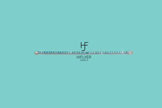 4MM Tiffany Blue Tennis Bracelet