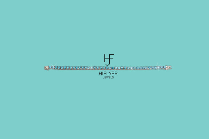 4MM Tiffany Blue Tennis Bracelet